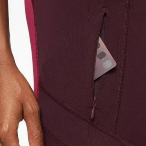 *Athleta All In Structure Colorblock 7/8 Leggings, Size Small, Auberge - Picture 5 of 12